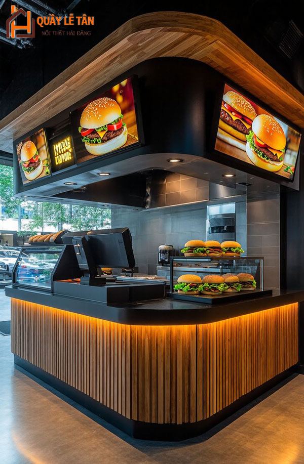 quay thuc an nhanh burger