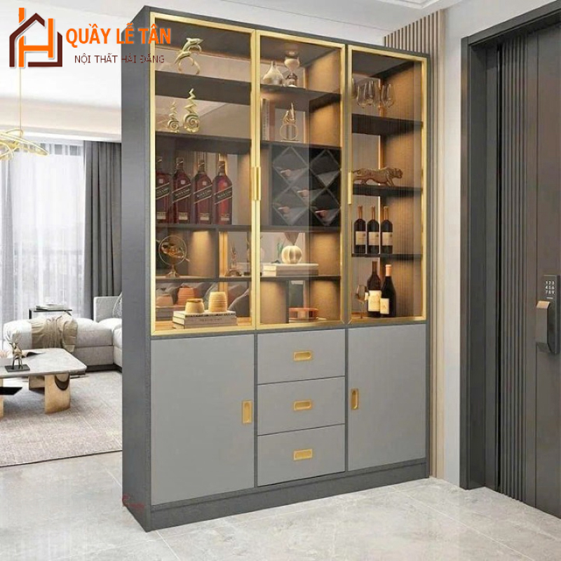 tu ruou (7) Tủ Rượu Trang Trí Phòng Khách Cao Cấp