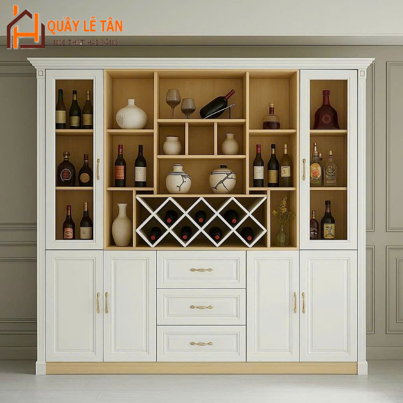 Tủ Rượu Trưng Bày Cánh Kính Hiện Đại