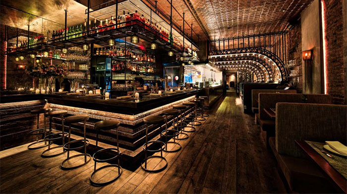 quay bar nha hang