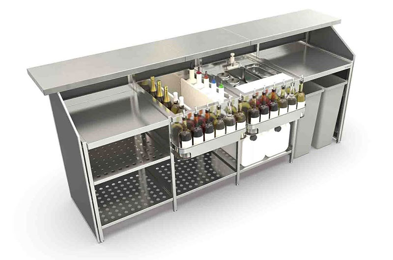 quay bar pha che inox