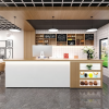 quầy thu ngân cafe kèm kệ có led